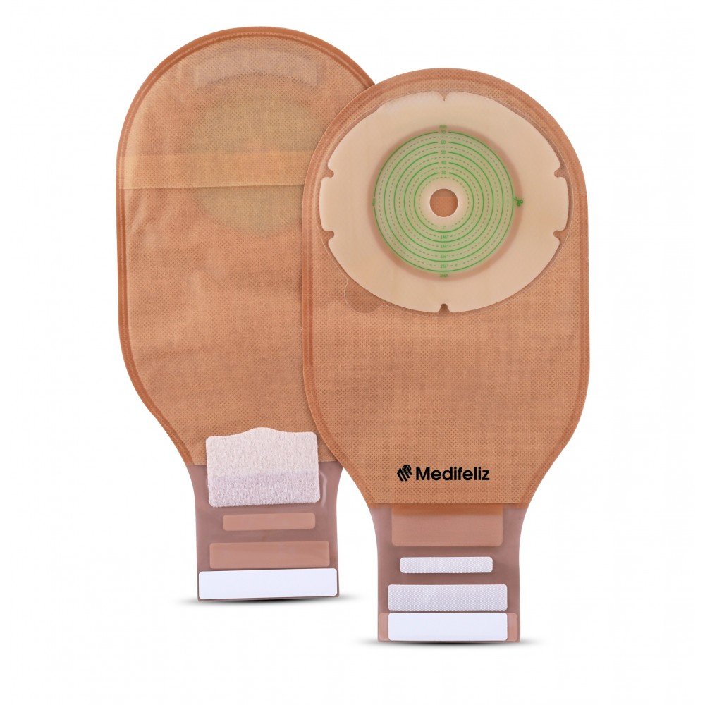 Medifeliz 10215 One-Piece open Colostomy Bag Transparent 70mm (Pack of 20)